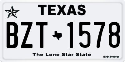 TX license plate BZT1578