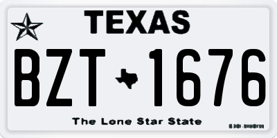 TX license plate BZT1676