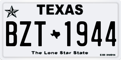 TX license plate BZT1944