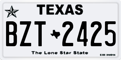 TX license plate BZT2425