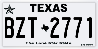 TX license plate BZT2771