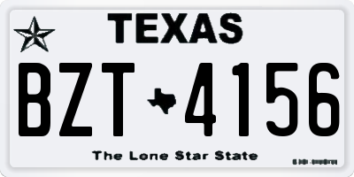 TX license plate BZT4156