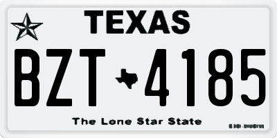 TX license plate BZT4185