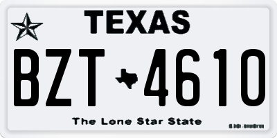 TX license plate BZT4610