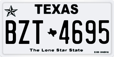 TX license plate BZT4695