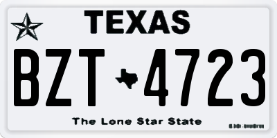 TX license plate BZT4723