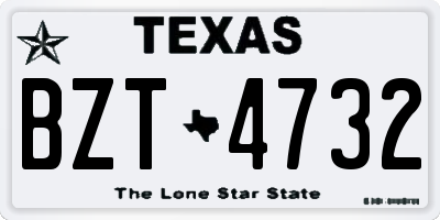 TX license plate BZT4732