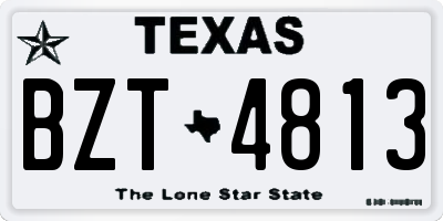 TX license plate BZT4813
