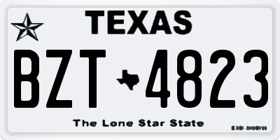 TX license plate BZT4823