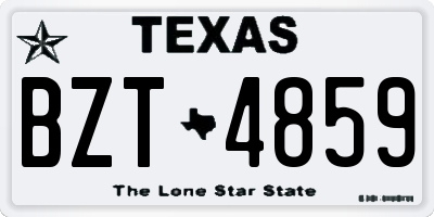 TX license plate BZT4859