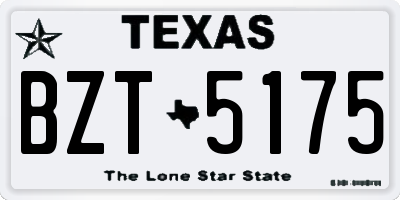TX license plate BZT5175