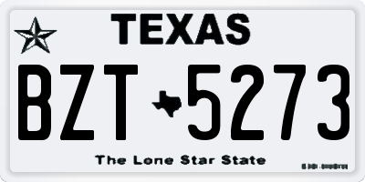 TX license plate BZT5273