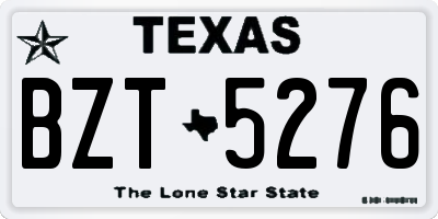 TX license plate BZT5276