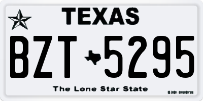 TX license plate BZT5295