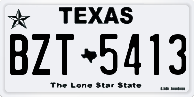 TX license plate BZT5413