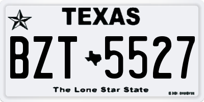 TX license plate BZT5527