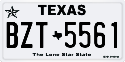 TX license plate BZT5561