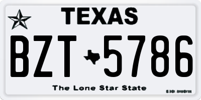TX license plate BZT5786