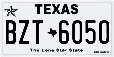 TX license plate BZT6050