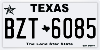 TX license plate BZT6085