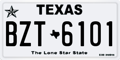 TX license plate BZT6101