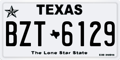 TX license plate BZT6129
