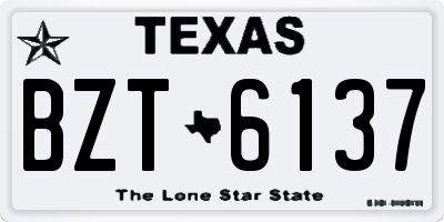 TX license plate BZT6137