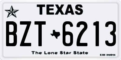 TX license plate BZT6213
