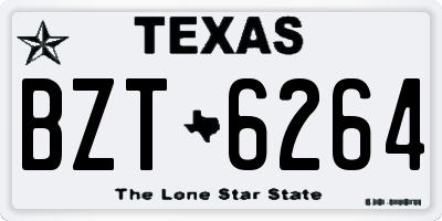 TX license plate BZT6264