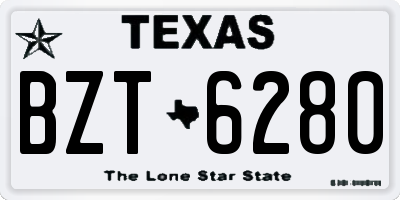 TX license plate BZT6280