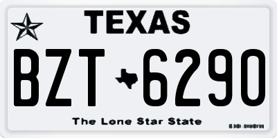 TX license plate BZT6290