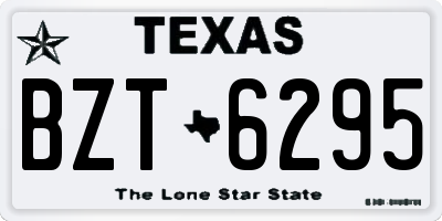 TX license plate BZT6295