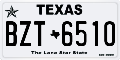TX license plate BZT6510
