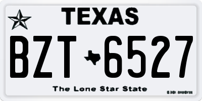 TX license plate BZT6527