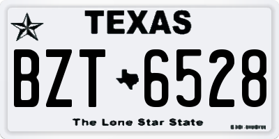 TX license plate BZT6528