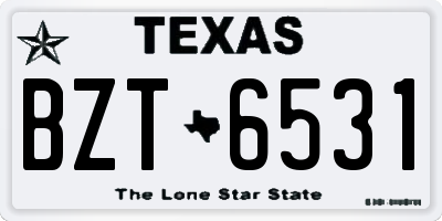 TX license plate BZT6531