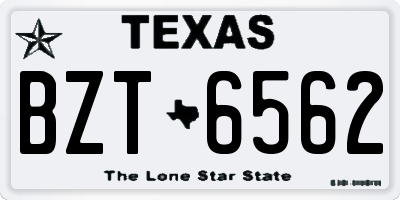 TX license plate BZT6562