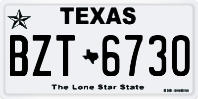 TX license plate BZT6730