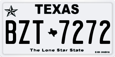 TX license plate BZT7272