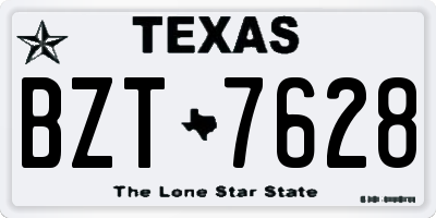 TX license plate BZT7628