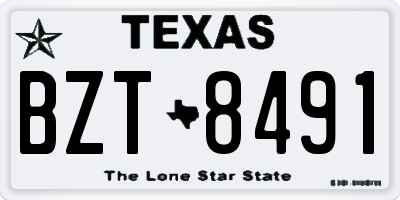 TX license plate BZT8491