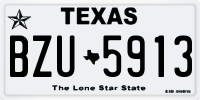 TX license plate BZU5913