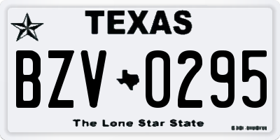 TX license plate BZV0295