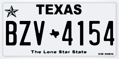 TX license plate BZV4154