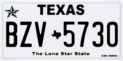 TX license plate BZV5730