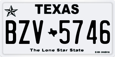 TX license plate BZV5746