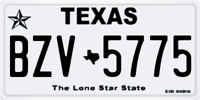 TX license plate BZV5775