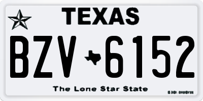 TX license plate BZV6152