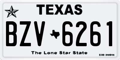 TX license plate BZV6261