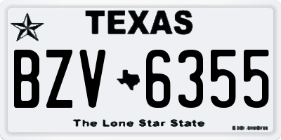 TX license plate BZV6355